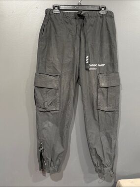 Off-White Black Cargo Pant with Utility Pockets